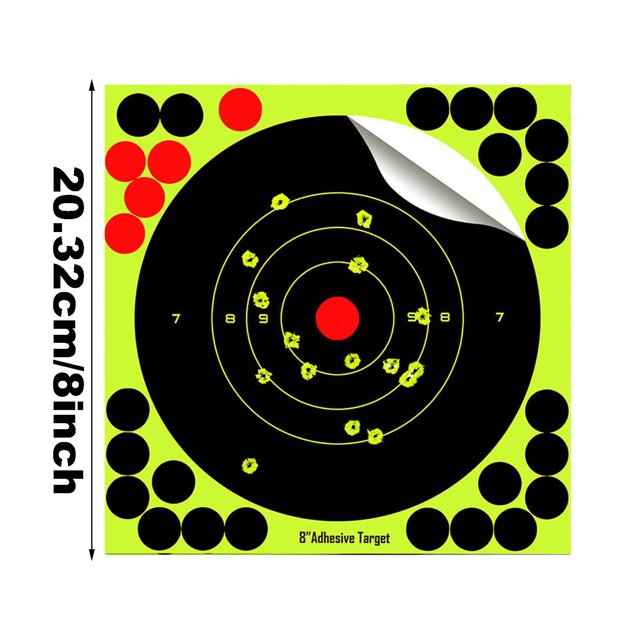 JJKBVCLO 50PCS 8" Self Adhesive Shooting Splatter Paper For Shooting