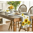 thumbnail image 4 of Sunflower Vase Sunshine Summer Table Runner, Spring Kitchen Dining Table Decoration for Home Party Decor, 4 of 5