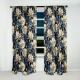 thumbnail image 4 of Designart "Deep Blue And White Daisy In Tranquility III" Floral Room Darkening Curtain Panel, 4 of 6