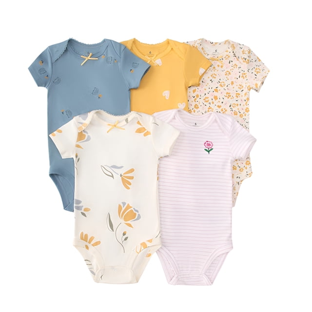 Summer New Baby Short Sleeve Triangle Clothing Climbing Suit Five