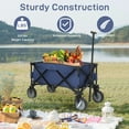 thumbnail image 2 of Zimtown Collapsible Wagon, Heavy Duty Folding Utility Cart for Outdoor, Beach, Garden, Events - Blue, 2 of 8
