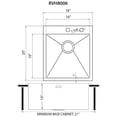 thumbnail image 2 of Ruvati RVH8006 18 x 20 Inch Drop-in Stainless Steel Kitchen Sink Single Bowl, 2 of 7
