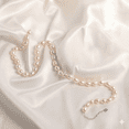 thumbnail image 4 of Yami 7-8 mm Freshwater Cultured White Pearl Necklace 18+2 in with 925 Sterling Silver Clasp Gift for Her, 4 of 11