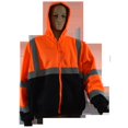 thumbnail image 1 of Petra Roc OBHSW-C3-XL Sweatshirt Hooded Orange & Black Two Tone with Liner Ansi 107-Class 3 - 2 Slash Pockets Zipper Closure, Extra Large, 1 of 1