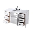 thumbnail image 6 of Elegant Kitchen and Bath 54 Inch Single Bathroom Vanity In White, 6 of 7