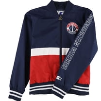 STARTER Mens Washington Wizards Bomber Jacket, Blue, Medium