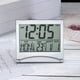 thumbnail image 2 of Reloj despertador digital plateado con pantalla LCD de temperatura, reloj, 2 of 5