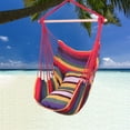 thumbnail image 4 of Hammock Chair Hanging Rope Swing with 2 Cushions  Anti-Slip Rings for Any Indoor or Outdoor Spaces, 4 of 8