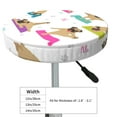thumbnail image 4 of Naloa Yoga Dogs Poses Round Bar Stool Cushion Cover 12-14 inch, Fits Kitchen, Office, Restaurant Chairs - 12 inch, 4 of 7