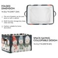 thumbnail image 2 of Yayeee 2 Pack Canvas Storage Basket with Handles for Shelves Fabric Bins Closet Organizer, Green Snowmen, 2 of 8