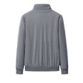 thumbnail image 4 of safuny Men's Casual Long Sleeve Stand Collar Jacket Lightweight Breathable able Elastic Fabric for Outdoor Activities Hiking Camping Fishing Gray XXXXXL, 4 of 9