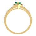 thumbnail image 4 of Halo Engagement Ring for Women - 1.2ct Simulated Emerald in 14K Yellow Gold Promise Ring, 4 of 6