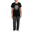 thumbnail image 4 of CafePress - Crazy Poodle Lady Women's Dark Pajamas - Women's Short Sleeve Print T-Shirt and Pants Dark Cotton Pajama Set, 4 of 7