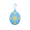 Blue, variant on Spring themed macaron style decompression keychain, macaron style bag hanging accessory with bead chain
