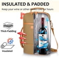 thumbnail image 5 of Tirrinia Insulated 2 Bottle Wine Carrier Tote Cooler Bag for Travel Picnic Padded Champagne Glass, Unique Mothers Day Gifts, 5 of 8