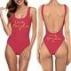 thumbnail image 1 of MKLEKYY Trajes De Baño Mujer Short Women Fashion Letter Print Piece Swimsuit Sexy Bikini Swimwear Bathing Sleeveless Backless Swimsuit 2105, 1 of 4