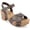 Brown, variant on Womens Valentina Ankle Strap Platform Dress Sandals