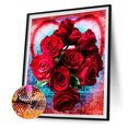 thumbnail image 1 of Cuadros Decorativos 5D DIY diamante pintura rosa roja taladro completo Rhinestone mosaico arte imagen Kit Tmvgtek embutido en tela, 1 of 9