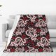thumbnail image 1 of Balery Snake And Rose Manta de Felpa Suave y Acogedora – Cobija de Franela Aterciopelada para Cama, Lavable y Cálida para Sofá, Mascotas, Transpirable-50"x40", 1 of 7