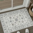 thumbnail image 5 of BERTHMEER 2'x3' Small Area Rugs for Entryway Laundry Bathroom Bedroom Entrance Kitchen Dorm Gray Non Slip Washable Vintage Traditional Oriental Carpets Distressed Rugs, 5 of 7