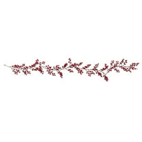 LanSuare 5.6FT Christmas Red Berry Garland, Artificial Red Berry Christmas Garland Decor for Mantle, Xmas Tree, Window, Door Hanging, Indoor Outdoor Holiday Decoration