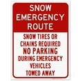 thumbnail image 1 of Snow Emergency Route Sign, 18x24 Corrugated Plastic, 1 of 1
