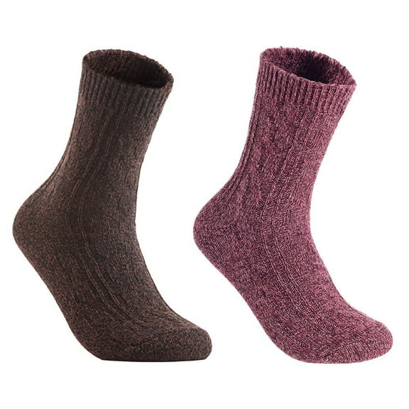 Lian Style Women's 2 Pairs Adorable, Fashionable, and Super Comfortable Thigh High Cotton Boot Socks HR1888 Size 6-9 Orchid, Wheat