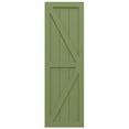 thumbnail image 5 of Ekena Millwork 15"W x 57"H True Fit PVC Two Equal Panel Farmhouse Fixed Mount Shutters w/ Z-Bar, Moss Green (Per Pair - Hardware Not Included), 5 of 9