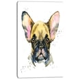 thumbnail image 2 of Watercolor Brown Dog Illustration - Contemporary Animal Art Canvas, 2 of 3