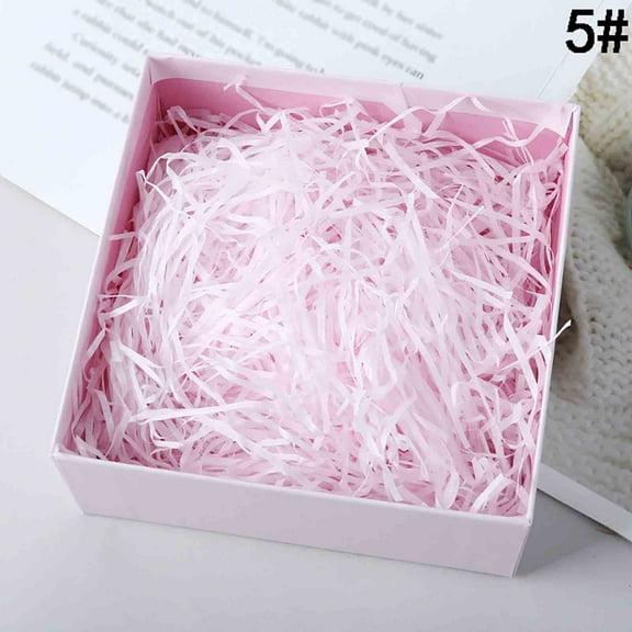 BSJJY 7 oz Red Crinkle Cut Paper Shred Filler for Gift Wrapping and Basket Filling - Shredded Paper for Gift Box, Box Confetti Shredded, Box Stuffing (D)