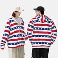 thumbnail image 5 of Picia American Patriotic Stars And Stripes Women's Men's UPF 50+ Sun Protection Hoodie Shirt Long Sleeve SPF Fishing Outdoor UV Hiking Lightweight Shirts-X-Large, 5 of 9