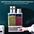 thumbnail image 5 of Wall-Mounted Laundry Detergent Dispenser, Dry Food Storage Container with 2 Measuring Cups, Large Capacity Organization Box for Rice Beans Solid Grains Scent Beads, 5 of 5