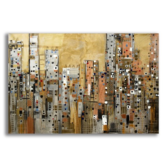 Epic Art 'Golden Sky' by Ekaterina Ermilkina, Acrylic Glass Wall Art, 24"x16"