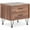 Walnut, variant on HomeStock Art Nouveau Allure Nightstand, Unique Leg Design with Classic Finish and Metal Hardware, Functional Style for Any Room, Bedside Storage Nightstand-Color:Walnut