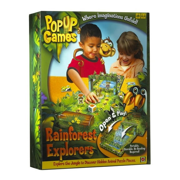 Rain Forest Safari Pop Up Game Portable Open & Play