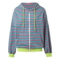 thumbnail image 4 of Womens Zip Up Hoodies Striped Fashion Sweatshirts Long Sleeve Jacket With Pockets 2024 Teen Girls Fashion Clothes Sweatcoat Zip up Sweatshirt Women Zipper Front Hoodies Hooded Sweatshirt Womens Hooded, 4 of 8