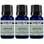 Jasmine Fragrance Oil - Premium Grade Scented Perfume Oil 10 ml x 3 by Harlyn