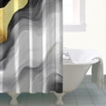 thumbnail image 4 of Black and Gold Marble Glitter Streaks Pattern Shower Curtain 72"x72" ,Bathroom Decorative Shower Curtains Set with 12 Hooks,Modern Waterproof Washable Shower Curtain, 4 of 6