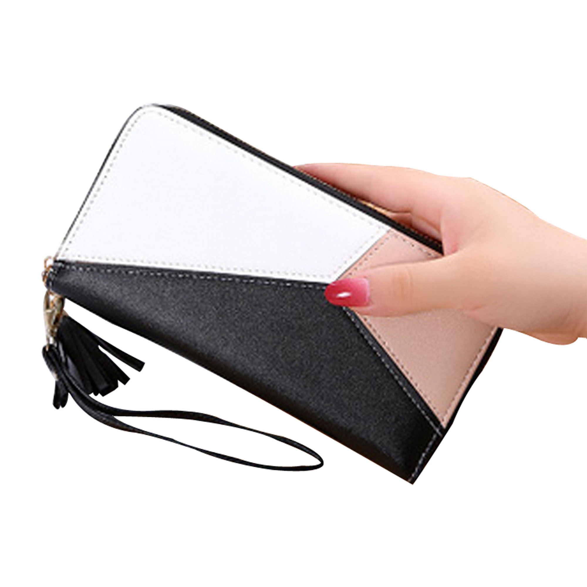 LADIES NEW HIGH QUALITY LUXURY SUPER SOFT PATCHWORK LEATHER PURSE CREDIT CARD 