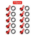 thumbnail image 1 of 10 Uds. Anzuelo de pesca para caña de pescar, señuelos de caña, soportes de seguridad (rojo), 1 of 3