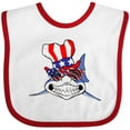 thumbnail image 3 of Inktastic 4th of July Patriot Shark Boys or Girls Baby Bib, 3 of 4