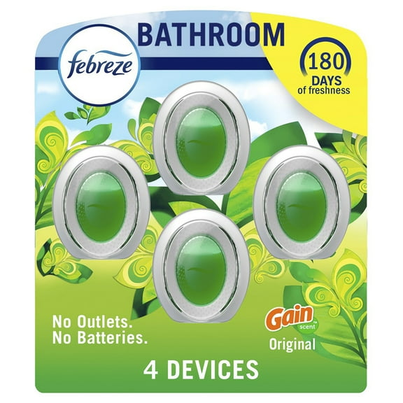 Febreze Small Spaces Air Freshener for Home, Gain Original Scent, 4 Count