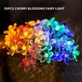 thumbnail image 2 of Cadena de luz Irfora Luces de cadena de flores con energía solar 7 m / 22,97 pies 50 piezas Flores de cerezo LED de colores Luz de hadas Decoraciones para exteriores Iluminación para árboles de Navida Irfora Cadena de luz, 2 of 7