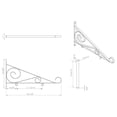 thumbnail image 2 of Hanging Sign Scroll Bracket - 24", 2 of 6