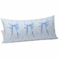 thumbnail image 2 of Cute Bow Body Pillow Covers 20"x60", Blue Bowknot Minimalist Solid Color Soft Brushed Microfiber Breathable Throw Pillow Covers, Pillowcase with Zipper for Couch Sofa Bedroom Living Room, 2 of 9