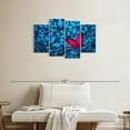 thumbnail image 2 of Elephant Stock Lone Red Butterfly Wall Art - Horizontal Multi Panel Canvas - Living Room Wall Decor - Animal Multi Panel - Blue And Pink Decor - 36" x 22", 2 of 8