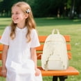 thumbnail image 5 of Angel Wings Backpack, Wing Themed Daypack, Spacious Nylon Travel Daypack, Lightweight Rucksack, Quilted Wing Design Backpack, Large Capacity Casual Bag, Women Travel Backpack for Daily Use, White, 5 of 5