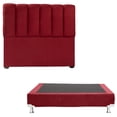 thumbnail image 1 of Box Base Cama Matrimonial + Cabecera Kami Rojo, 1 of 8