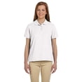 thumbnail image 1 of Devon & Jones D112W Ladies Pima Pique SS Polo Shirt - White - Large, 1 of 2