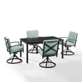 thumbnail image 4 of Crosley Furniture Kaplan 5 Piece Metal Outdoor Dining Set in Mist Green, 4 of 18